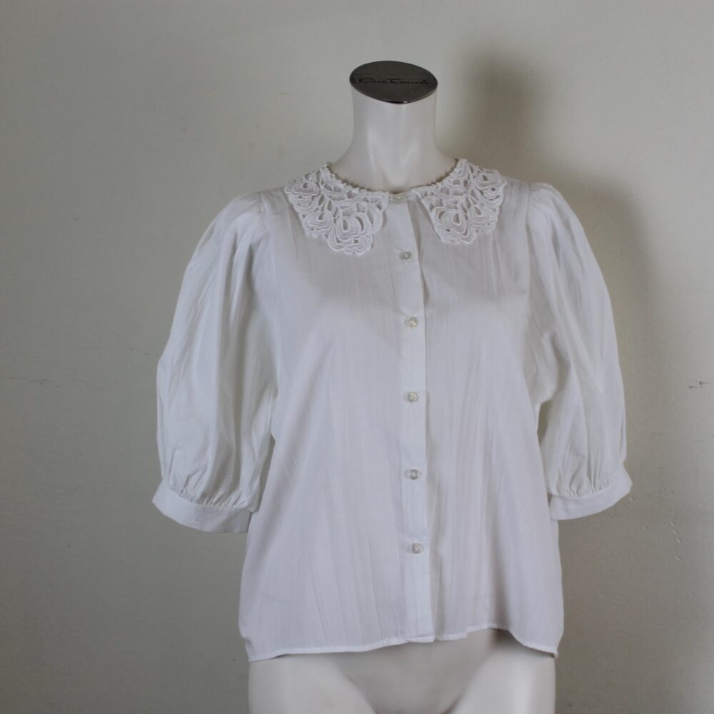 Trachten-Bluse 3/4 Ärmel mit Kragen – Bild 3