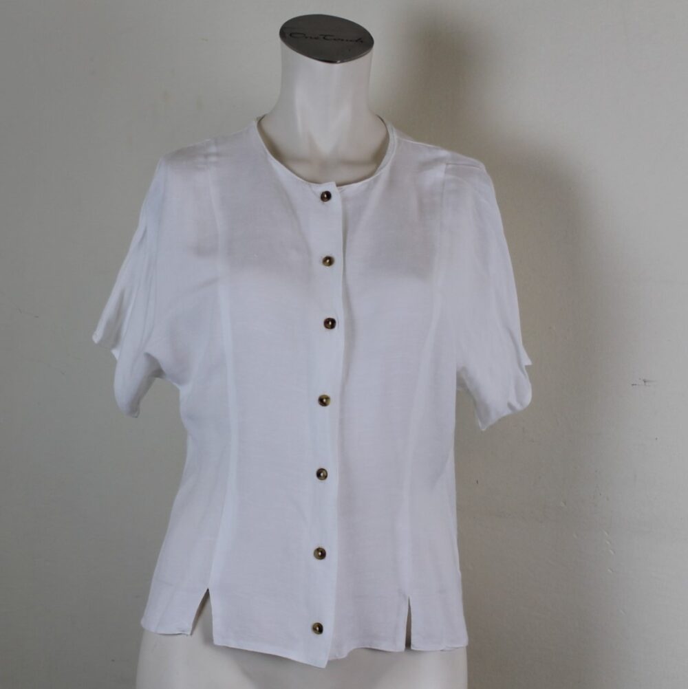 Angenehme Kurzarm-Trachten-Bluse 