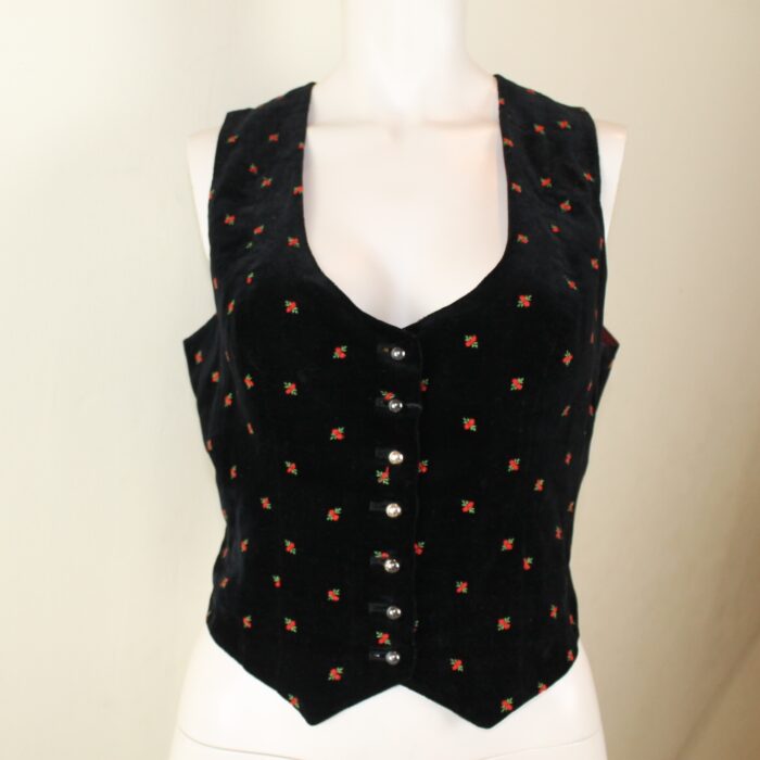 Trachten-Gilet von Hamo mit Blümchen (Pleamle-Stil)
