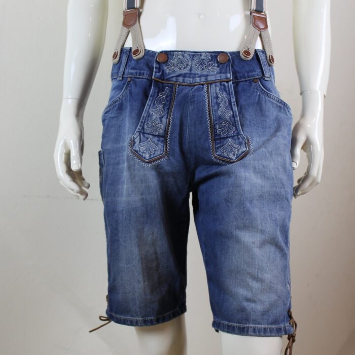 Jeans mit Lederhosen-Optik von Hangover mit Hosenträger