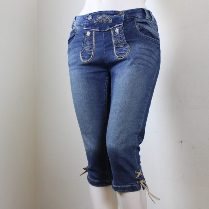 Trachtenjeans Lederhosen-Optik von Janina, Stretch