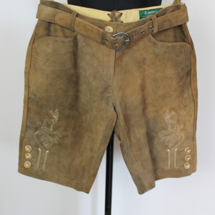Damenlederhose von h.Moser mit Gürtel